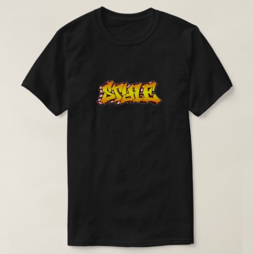 Black and Yellow Style graffiti T Shirt