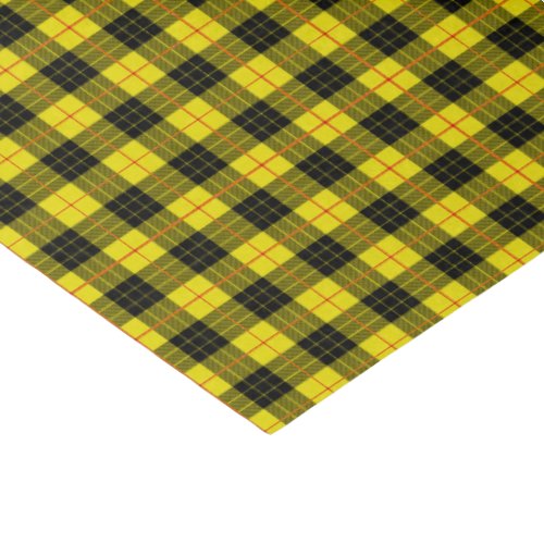 Black and yellow tartan plaid tissue paper