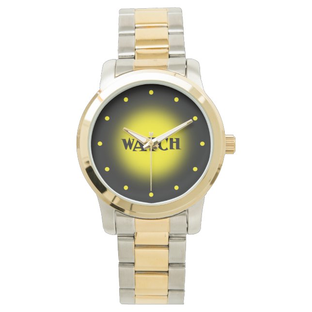 Black and Yellow Ticker Watch (Front)