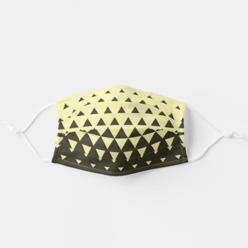 Black and Yellow Triangle Pattern Geometric Adult Cloth Face Mask