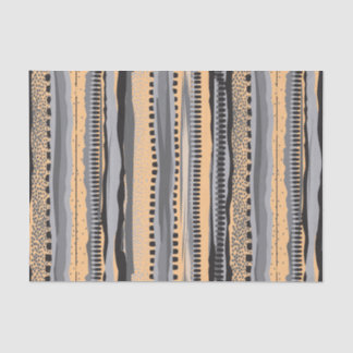 Black and yellow tribal geometric shapes pattern tissue paper