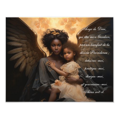 Black Angel Angele Dei In French Photo Print