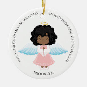 Black Angel Ceramic Ornament