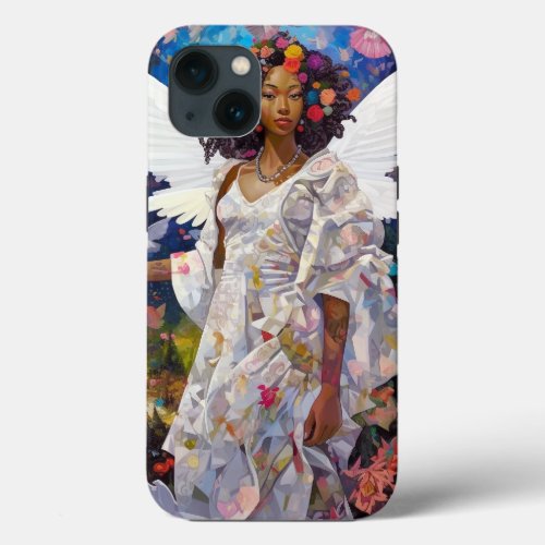 Black Angel Fantasy Art iPhone 13 Case