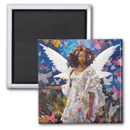 Black Angel Fantasy Art Magnet