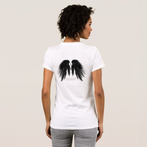 BLACK ANGEL WINGS Back Monogram T_Shirt