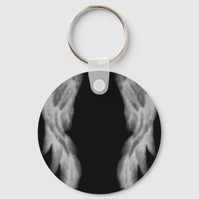 Black Angel Wings Keychain (Front)