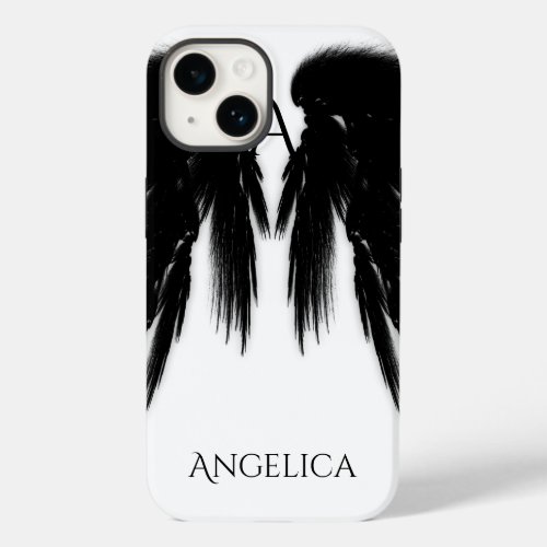 BLACK ANGEL WINGS Monogram Case_Mate iPhone 14 Case