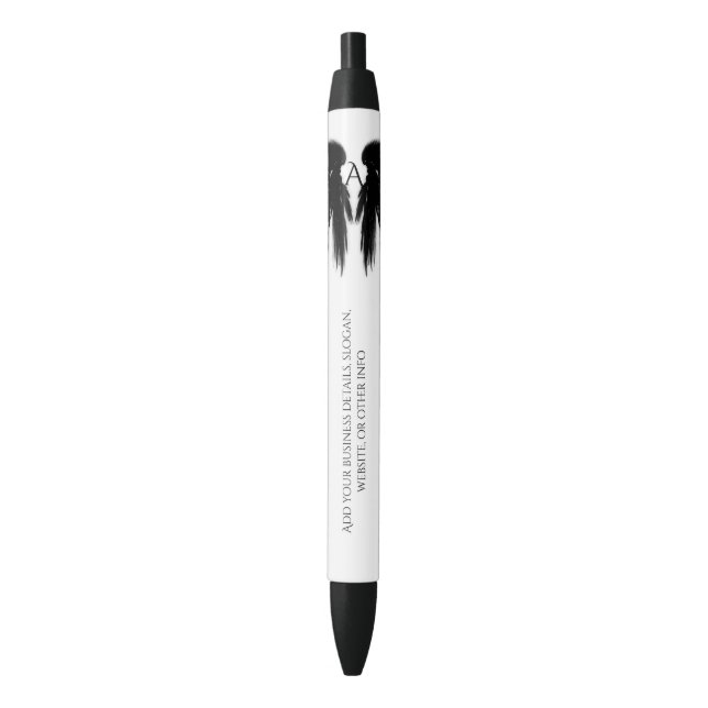 BLACK ANGEL WINGS Monogram Pen (Front Vertical)