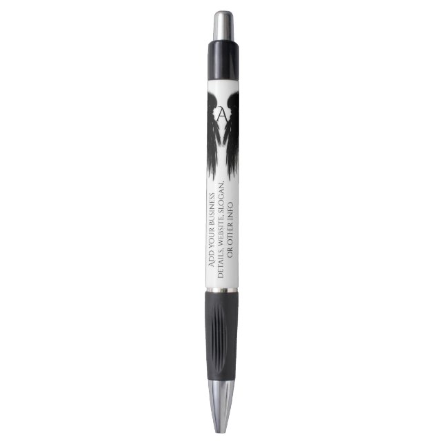 BLACK ANGEL WINGS Monogram Pen (Front Vertical)