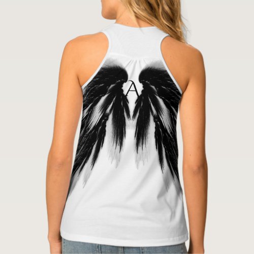 BLACK ANGEL WINGS Monogram Tank Top