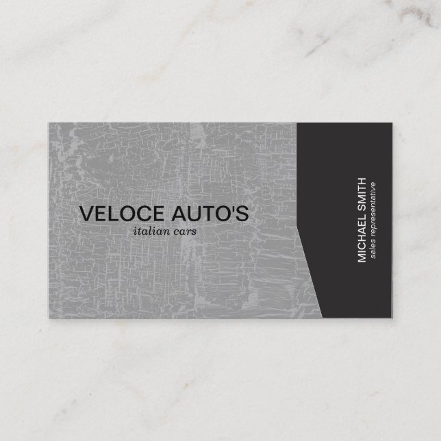 Black Angle / Gray Marbled Business Card (Front)