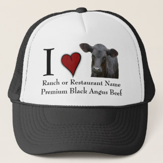 Black Angus Beef - I love design Trucker Hat