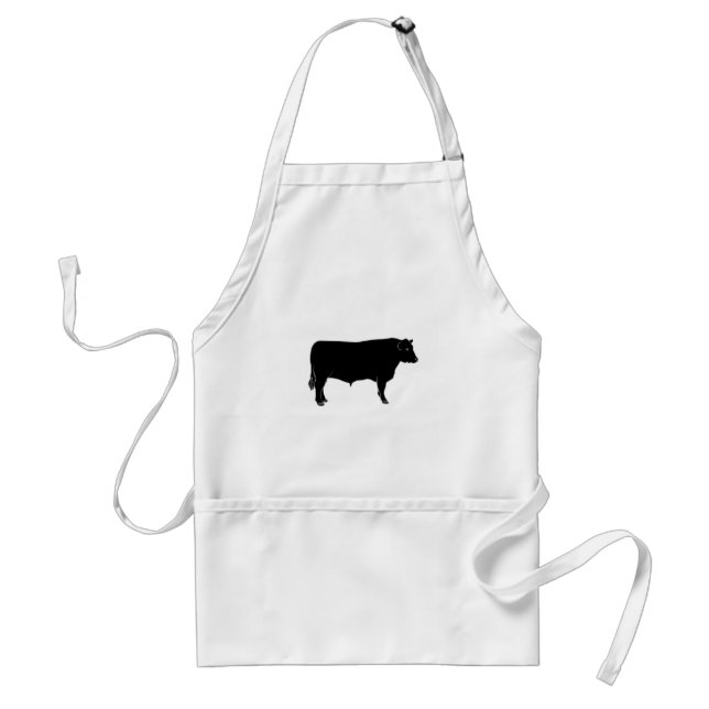 Black Angus Bull Adult Apron (Front)