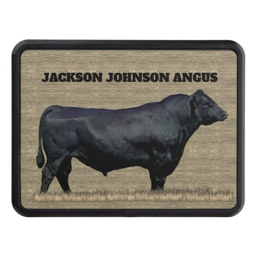 Black Angus Bull Car   Hitch Cover