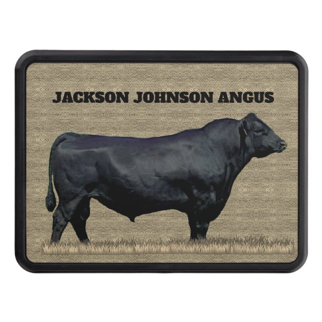 Black Angus Bull Car   Hitch Cover (Front)