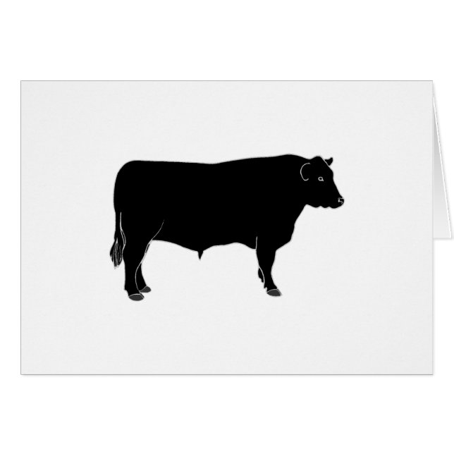 Black Angus Bull Cards (Front Horizontal)