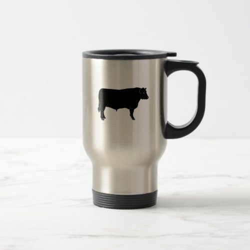 Black Angus Bull Travel Mug