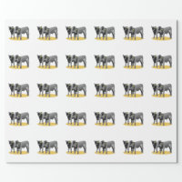 Baby Cow Christmas Pattern Wrapping Paper