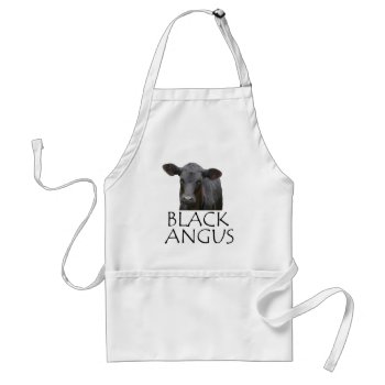 Black Angus Cow Adult Apron by RedneckHillbillies at Zazzle
