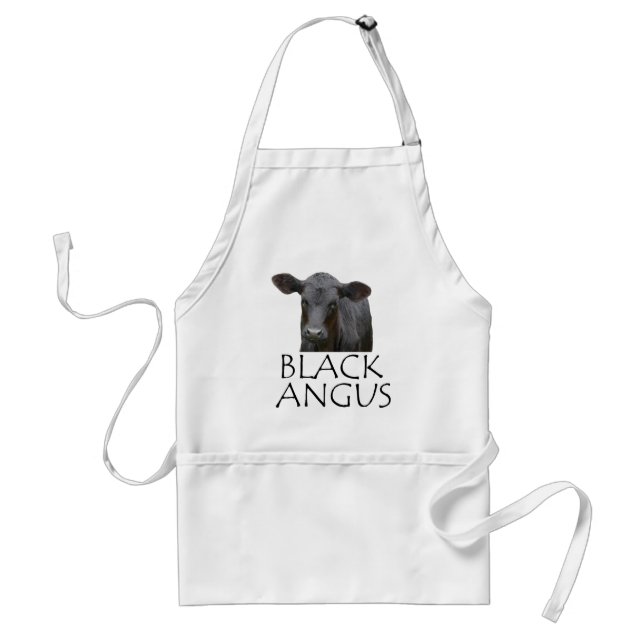 Black Angus Cow Adult Apron (Front)