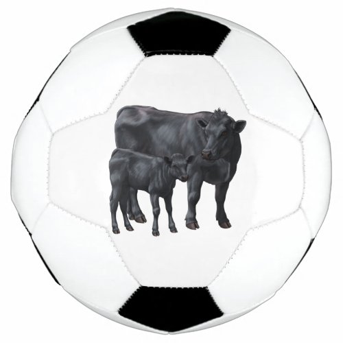 Black Angus Cow  Cute Calf Soccer Ball