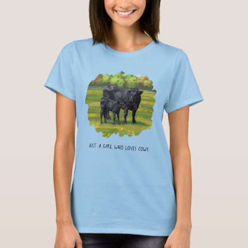 Black Angus Cow  Cute Calf T_Shirt
