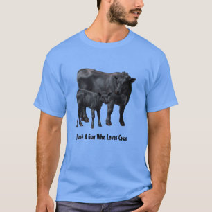 Black Angus Cow & Cute Calf T-Shirt