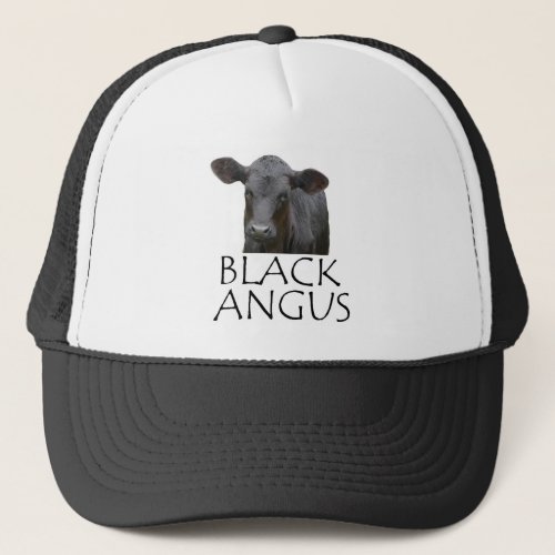 Black Angus Cow Trucker Hat