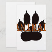 Black Animal Paw Print (Front/Back)