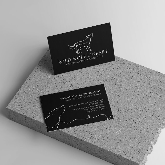 Black Animal Wild Nature Wolf Business Card (Black Animal Wild Nature Wolf Business Card)