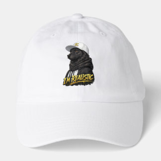 Black Anime Dog Streetwear Art | I'm Realistic Hat