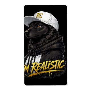 Black Anime Dog Streetwear Art | I'm Realistic Label