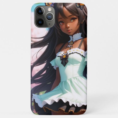 Black Anime Girl Female Animecore Aesthetic iPhone 11 Pro Max Case