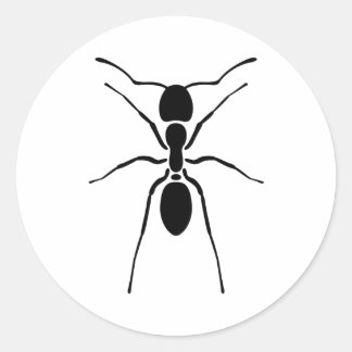 Black Ant Print Custom Classic Round Sticker