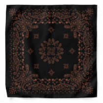 Black Antique Copper Paisley Bandana Black Antique Copper Paisley Bandana