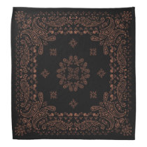 Black Antique Copper Paisley Bandana Black Antique Copper Paisley Bandana