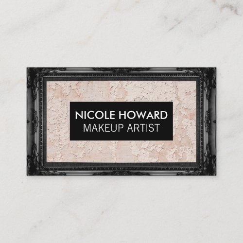 Black Antique Frame  Wall Grunge Texture Business Card