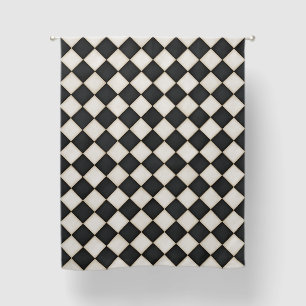 Black & Antique White Diamonds 63" Blackout Curtains
