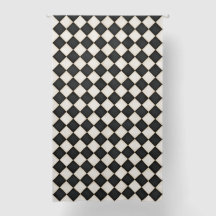 Black & Antique White Diamonds 84"