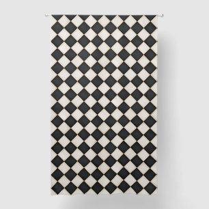 Black & Antique White Diamonds 84" Blackout Curtains