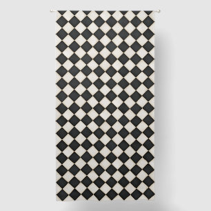 Black & Antique White Diamonds 96" Blackout Curtains