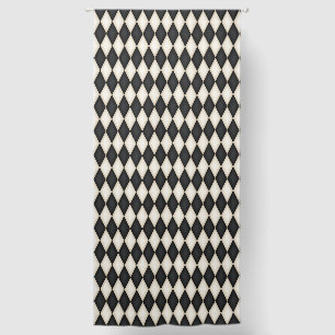 Black & Antique White Harlequin 108" Blackout Curtains