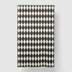 Black & Antique White Harlequin 84" Blackout Curtains