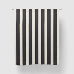 Black & Antique White Stripes 63" Blackout Curtains