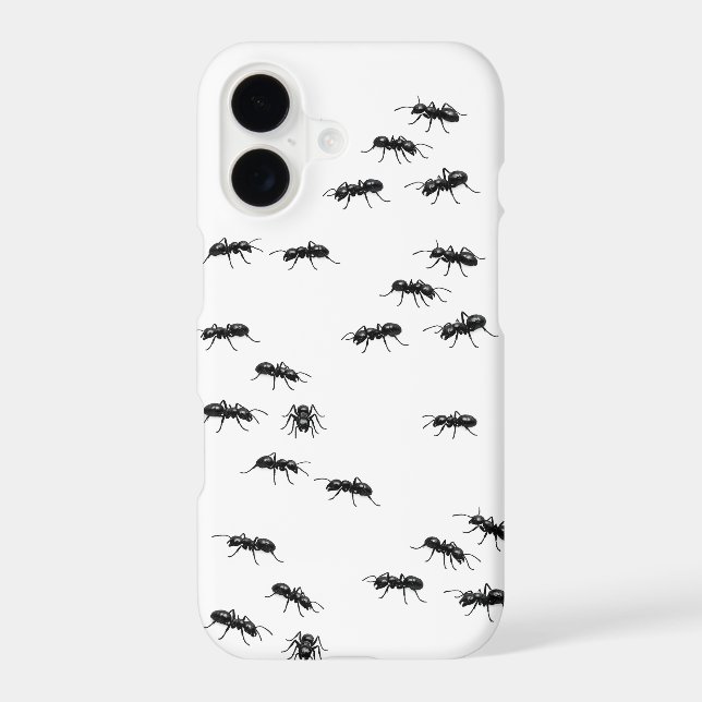 Black Ants on White Case-Mate iPhone Case (Back)