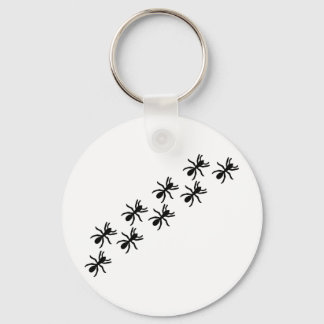 black ants trail keychain