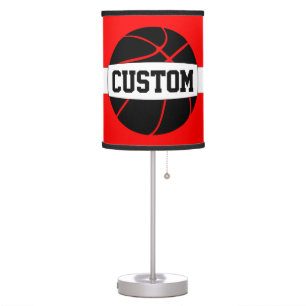 Black + Any Color Custom Basketball Table Lamp