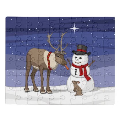 Black Appaloosa Horses In Snow Jigsaw Puzzle