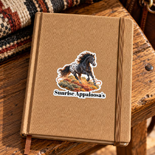 Black Appaloosa Stallion on a Western Ridge Sticker